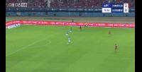 比賽第77分鐘，阿奇姆彭亂戰(zhàn)中破門完成雙響，河南3-0領先新鵬城