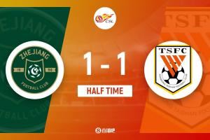 半場-浙江暫1-1泰山 瓦科造點+失點 洛佩斯失誤黃政宇卡列洛破門