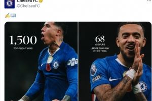 切爾西達(dá)成1500場(chǎng)頂級(jí)聯(lián)賽勝利里程碑，其中對(duì)熱刺68勝為最多